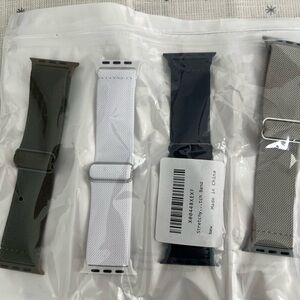 Stylish Apple Watch Band Set - Black, White, Gray, Green